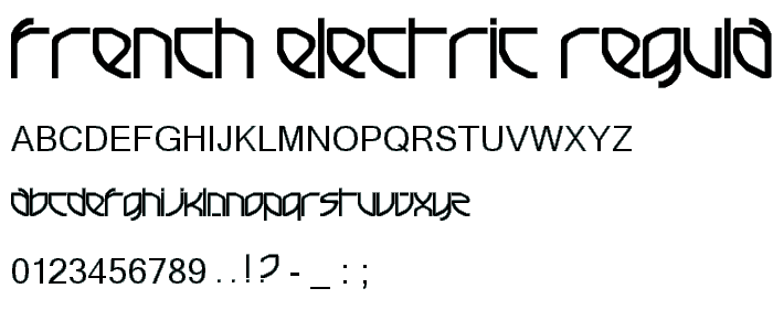 French Electric Regular font