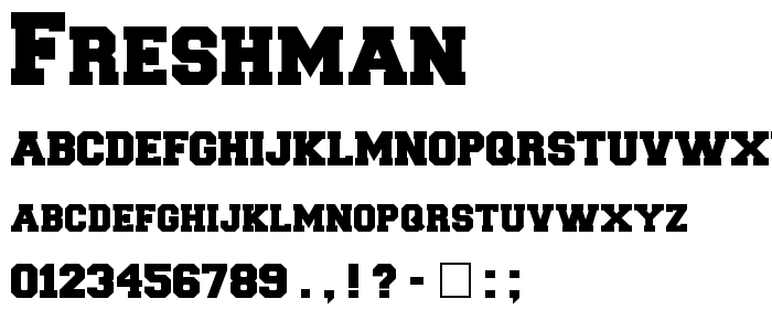 Freshman Font