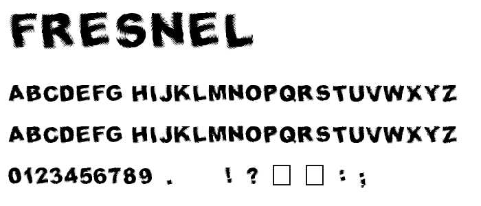 Fresnel font