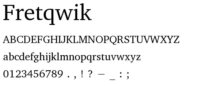 FretQwik font