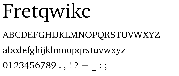 FretQwikC font