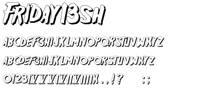 Friday13SH font