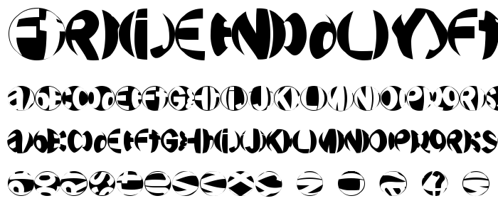 FriendlyFireBullets font