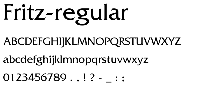 Fritz Regular font