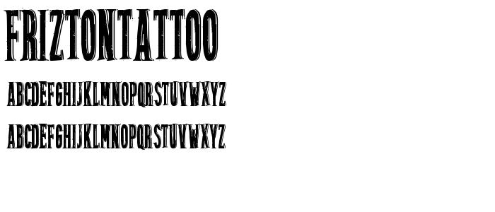 FriztonTattoo font