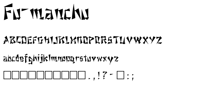 Fu Manchu font