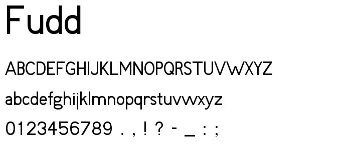 Fudd font