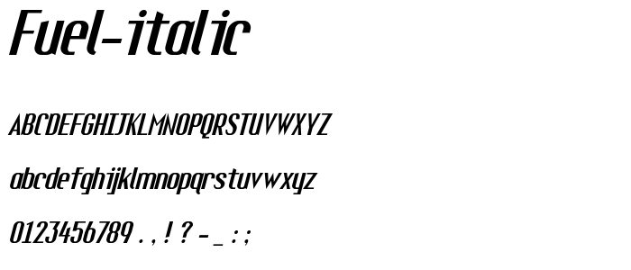 Fuel Italic font