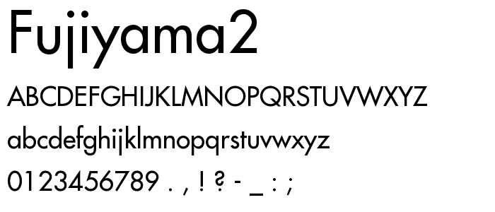 Fujiyama2 font