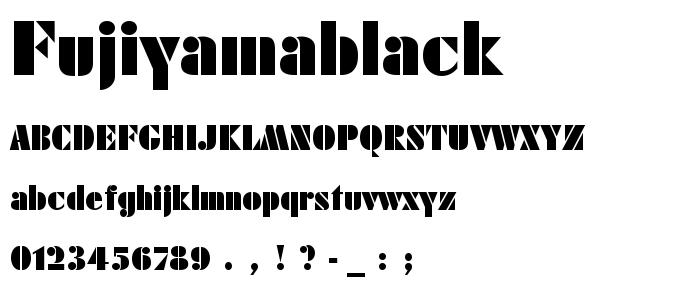 FujiyamaBlack font