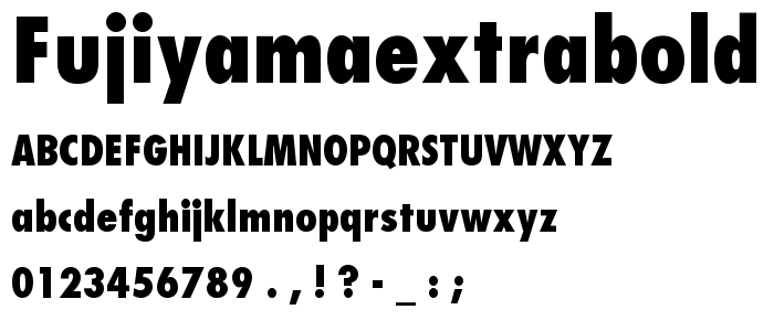 FujiyamaExtraBold font