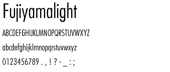 FujiyamaLight font