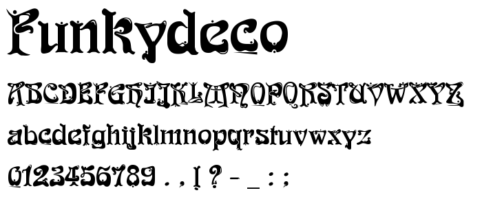 FunkyDeco font