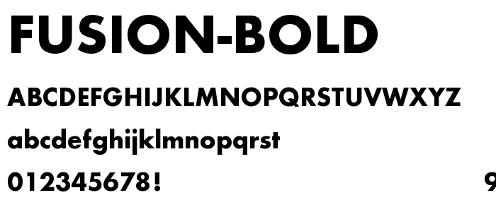 Fusion-Bold font