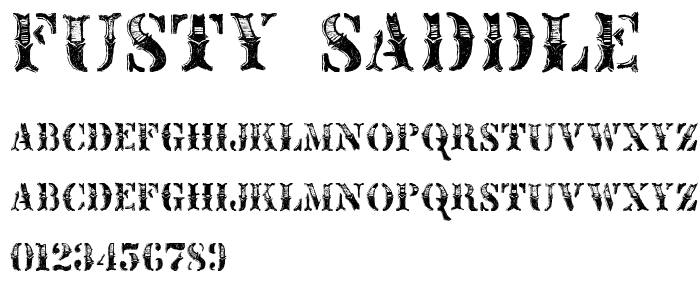 Fusty Saddle font