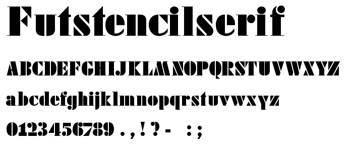 FutstencilSerif font