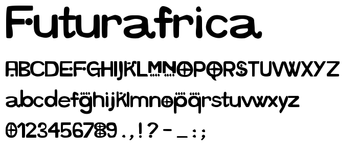 Futurafrica font
