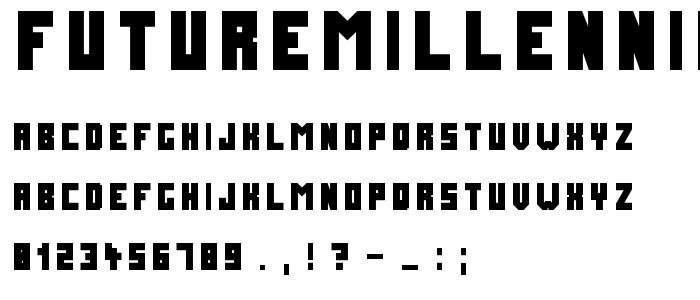 FutureMillennium Black font