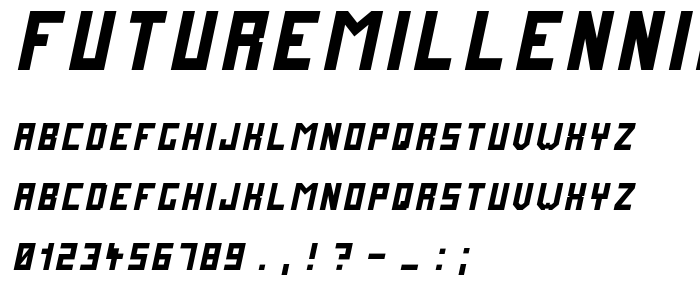 FutureMillennium Italic police