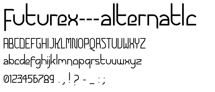 Futurex  AlternatLC font