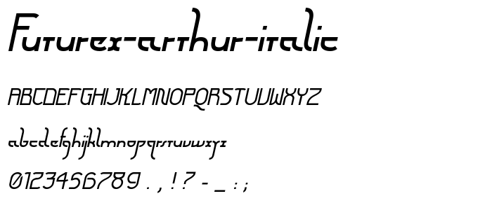 Futurex Arthur Italic police