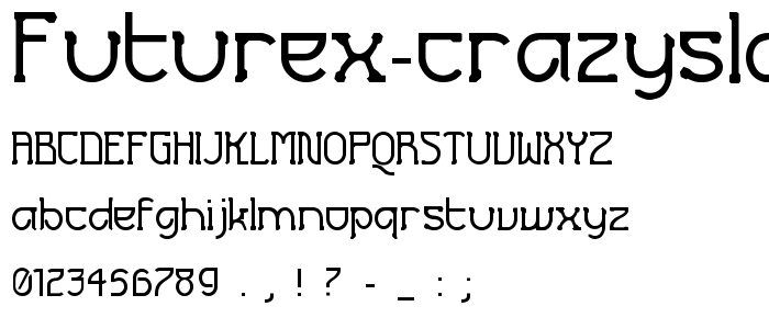 Futurex Crazyslab font