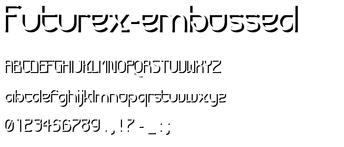 Futurex Embossed font