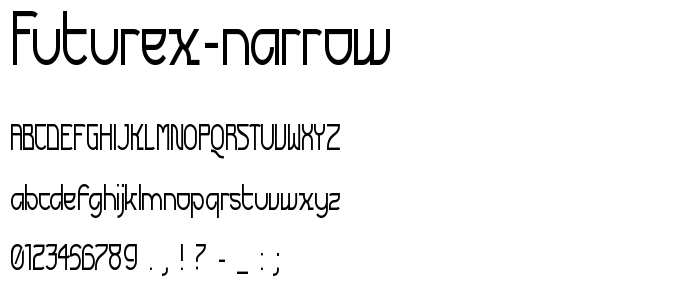 Futurex Narrow font