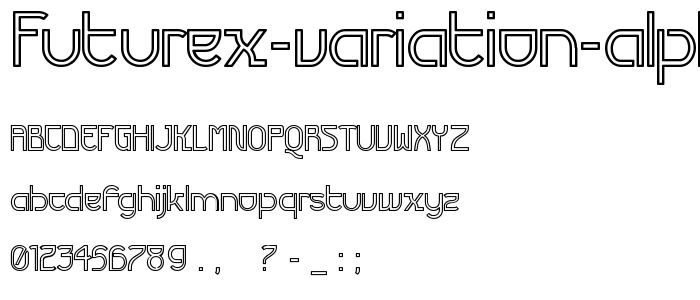 Futurex Variation Alpha Hollow font