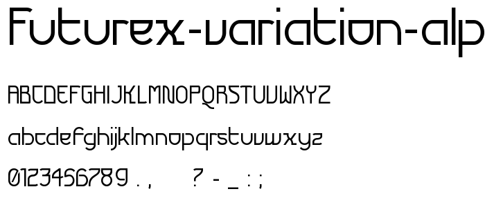 Futurex Variation Alpha font