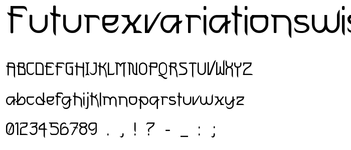 FuturexVariationSwish font