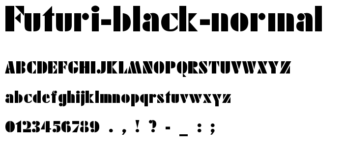 Futuri Black Normal font
