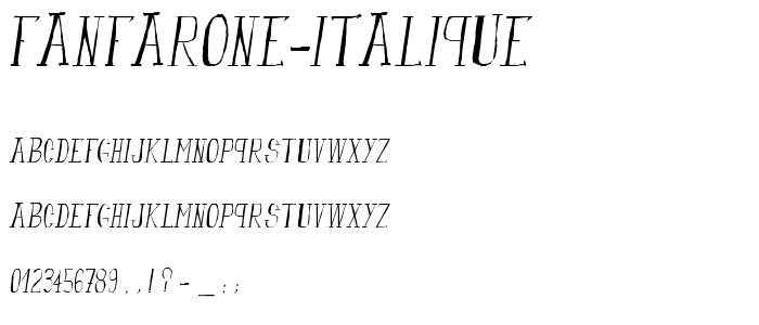 fanfarone-italique font