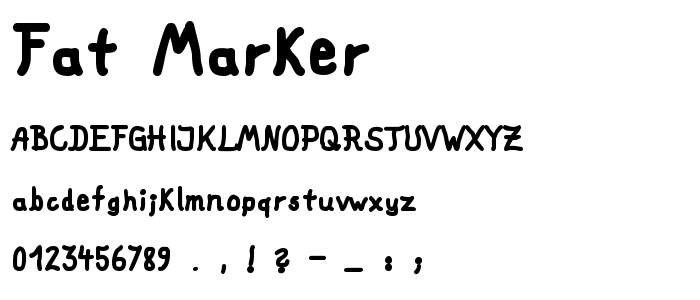 fat marker font
