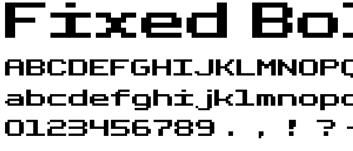 fixed_bold font