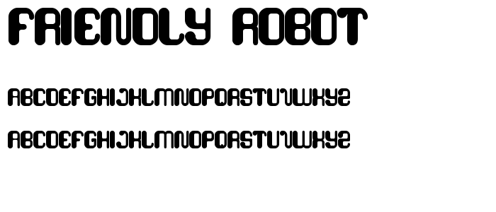 friendly robot font