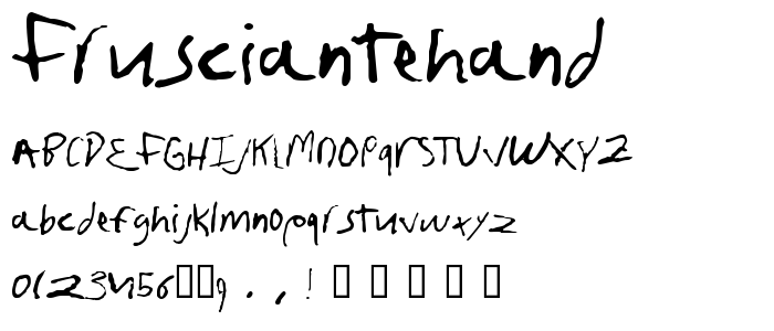 fruscianteHand font