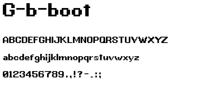 G B BOOT font