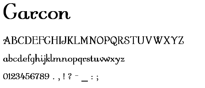 GARCON font