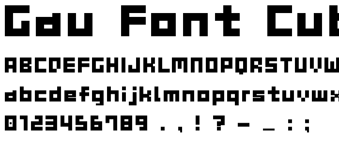 GAU_font_cube_B font