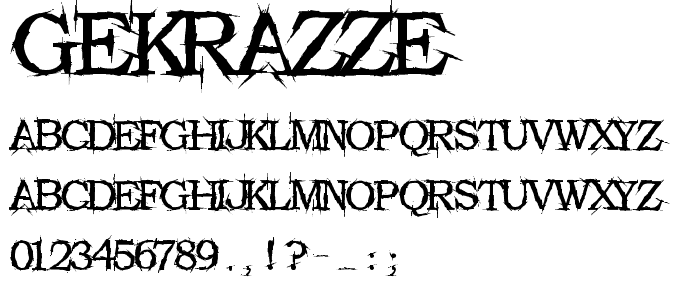 GEKRAZZE font