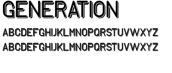 GENERATION font