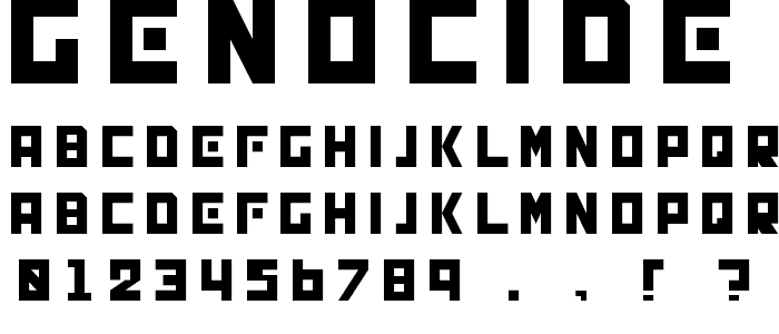 GENOCIDE font