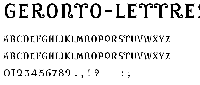 GEronto Lettres font
