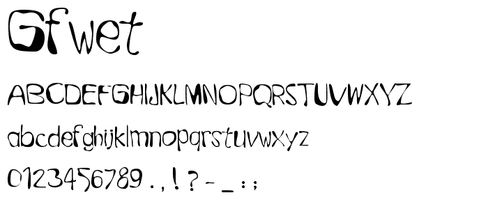 GFWet font