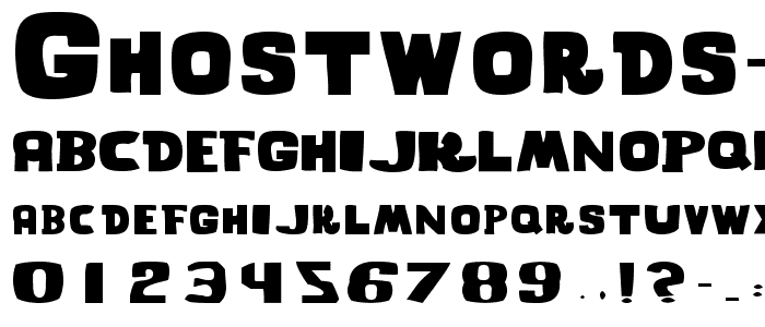 GHOSTWORDS-Regular font
