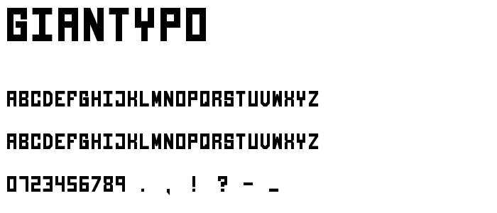 GIANTYPO font
