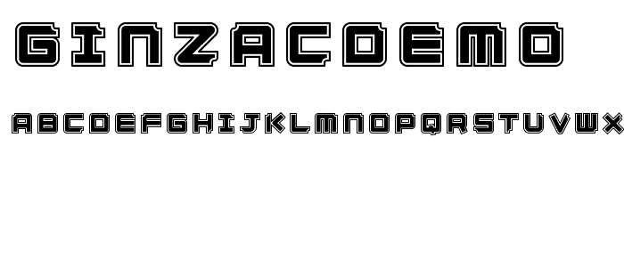 GINZACdemo font