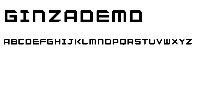 GINZAdemo font