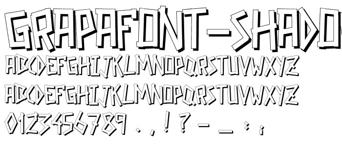 GRAPAFONT-shadow font